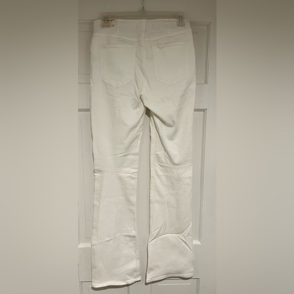 NWT We the Free - Free People Pull On White Flare Pants Size 28 - Picture 5 of 9